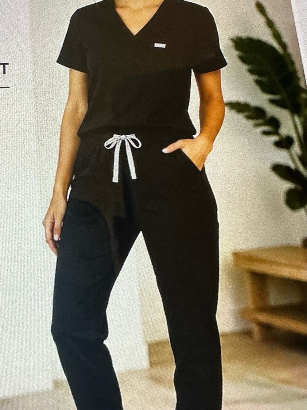 FIGS TECHNICAL COLLECTION 2-PIECE SCRUB SET BLACK SIZE MEDIUM